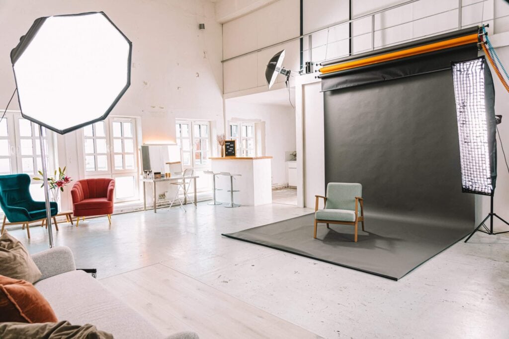 Fotostudio Raum Lichtsetup Hamburg